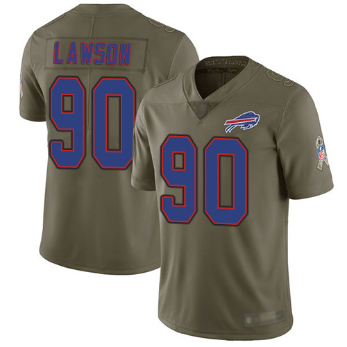 Men Buffalo Bills #90 Shaq Lawson Limited Olive 2017 Salute to Service NFL Jersey->buffalo bills->NFL Jersey